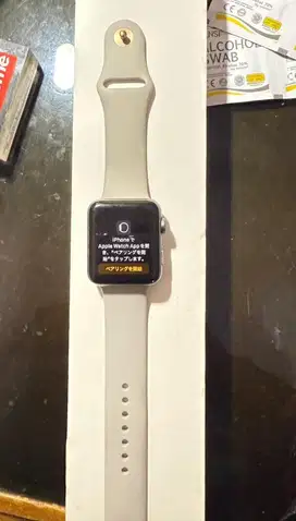 Apple Watch seri 3 Lengkap Banyak Bonus Strap warna Grey