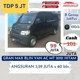 Promo TDP 5 Juta Gran max Blin van AC MT 2021 Hitam