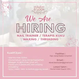 DI BUTUHKAN SENIOR NAIL THERAPIS
