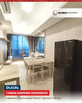 Best Price, Taman Anggrek Residences 3 Bedroom High Floor West Jakarta