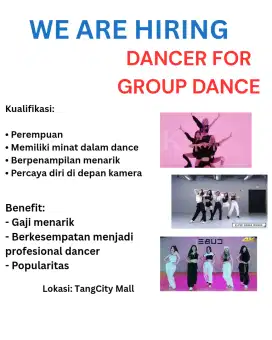 LOKER DANCER UNTUK GROUP DANCE