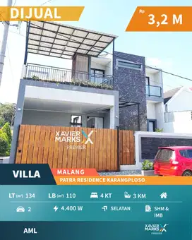 Dijual Rumah Villa Semi Furnish dengan Private Pool di Karangploso