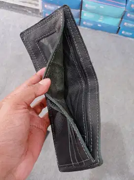 Dompet pria keren bahan kanvas do3 black full desain simpel minimalis