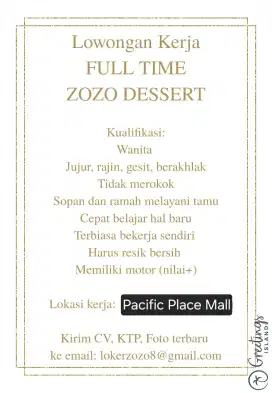 CREW Zozo Dessert PP
