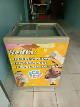 Freezer Kaca Sliding 100 liter