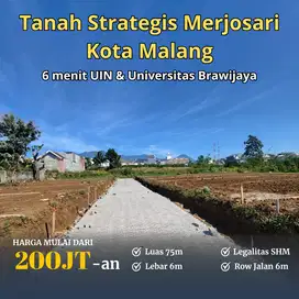 Dijual Tanah Strategis Merjosari Kota Malang Dekat Kampus UB, UIN
