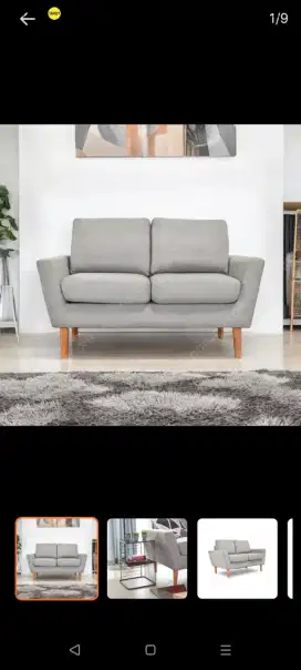 SELMA LUNA SOFA FABRIC 2 SEATER - ABU ABU