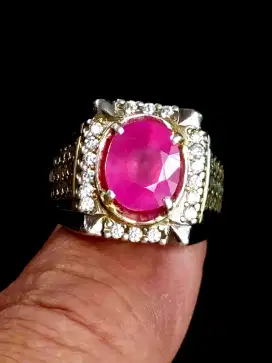 Pink Sapphire Ring perak