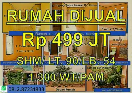 Di Jual Cepat tanpa Perantara. Rumah Tinggal type 54/90