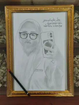 Terima lukis foto black & white