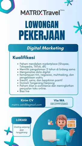 Lowongan pekerjaan MARKETPLACE