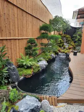 Jasa pembuatan kolam ikan koi minimalis modern