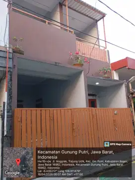 Rumah 2 lantai Strategis Dekat dengan pintu Tol