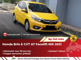 [ GARANSI 1TH ] Honda Brio E CVT AT Facelift Kuning NIK 2021/2022
