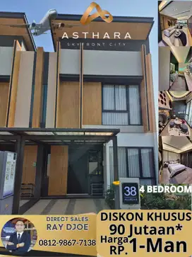 Rumah termurah 4 kamar tidur 2 lantai di asthara bandara
