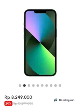 PROMO IPHONE 13 128GB BUNGA 0% DAN GRATIS 2X CICILAN