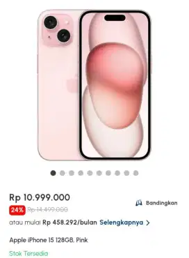 PROMO IPHONE 15 128GB PROMO BUNGA 0% DAN GRATIS 2X CICILAN