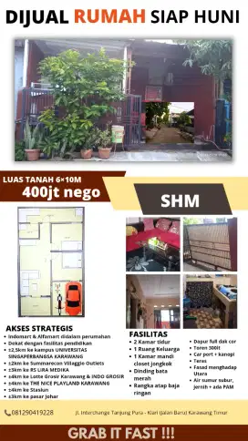 DIJUAL RUMAH SIAP HUNI. NEGO SAMPAI DEAL