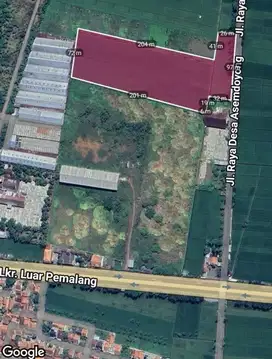 Lahan industri  2 menit dr exit Toll Pemalang