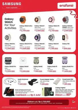 Promo smartwatch Samsung Galaxy Watch bisa kredit by Home Credit