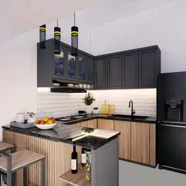 FURNITURE KITCHEN SET MINIMALIS MODERN FREE CUSTOM