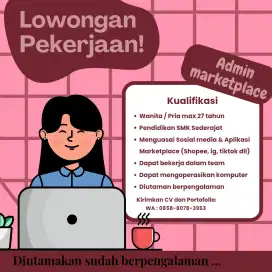 (SEGERA) Lowongan Kerja Admin Online Shop