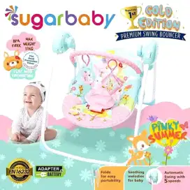 Sugar Baby Gold Edition Premium Swing Bouncer - Pinky Summer