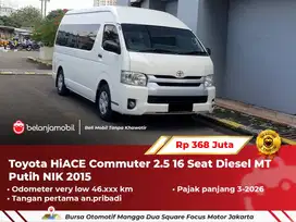 [ 16 SEAT ] Toyota HiACE Commuter 2.5 Diesel Manual MT Putih 2015 2016