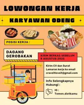 Dicari karyawan odeng