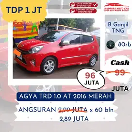 TDP Hanya 1 Juta Agya TRD 1.0 AT 2016 Merah