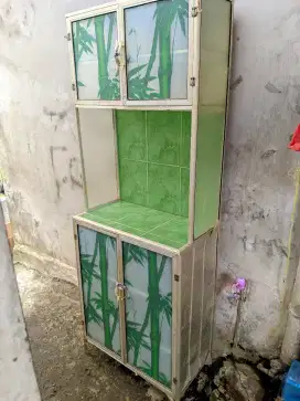 Rak piring second kaca 2 pintu