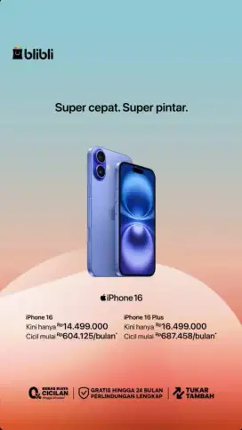 IPHONE 16 256 GB GARANSI RESMI