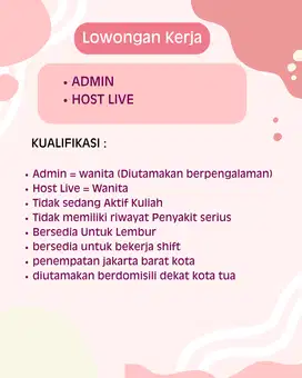 LOWONGAN KERJA DIUTAMAKAN DOMISILI TAMBORA