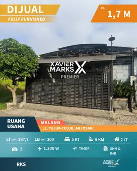 Rumah Usaha Furnish di Teluk Etna Arjosari Malang Akses Mudah