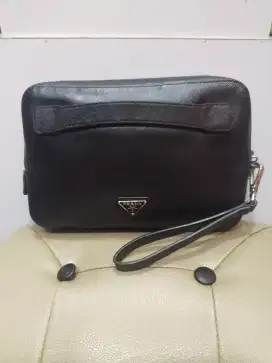 Authentic PRADA CLUTCH Saffiano leather