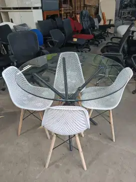 Meja kaca / kursi cafe