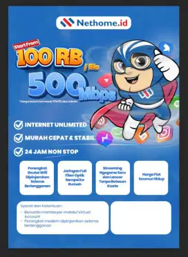 Internet Wifi Cepat Murah Nethome Fiber optik