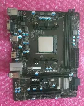 Paket Motherboard MSI FM2 A68HM-E33 & Procesor A6-7400