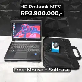 JUAL LAPTOP HP PROBOOK MT31 Intel Celeron RAM 8GB SSD 128GB HDD 500GB