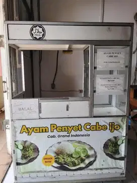 Jual gerobak usaha booth jualan alumunium bekas
