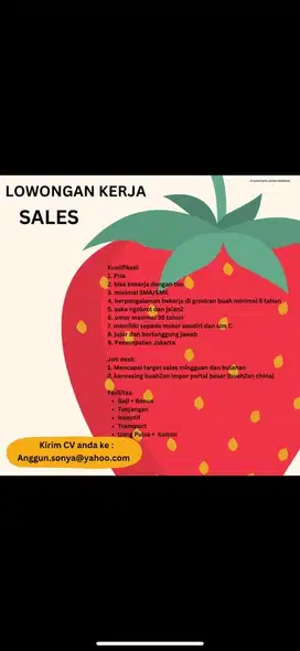 Di cari sales untuk buah impor