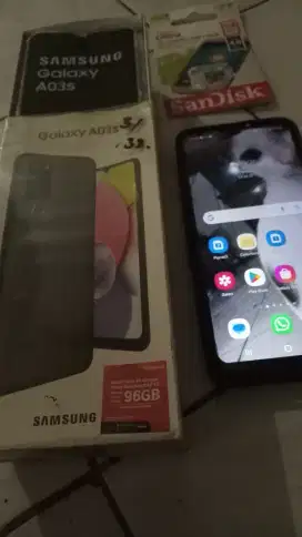 SAMSUNG A03S RAM 3/32 FULL LENGKAP DUS HP SEPERTI BARU