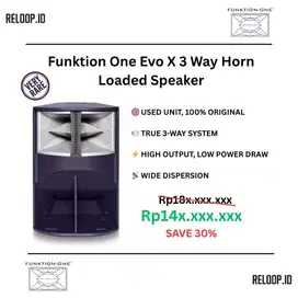 FUNKTION ONE EVO X 3 WAY HORN LOADED SPEAKER