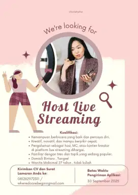 Host Live Wanita Berpengalaman
