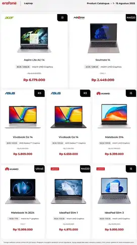LAPTOP PROMO CICILAN DAN CASHBACK