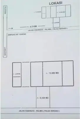 Tanah Pinggir Jalan Utama Dijual