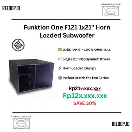 Funktion One F121 1x21 Horn Loaded Subwoofer