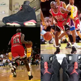 Sepatu Basket Air Jordan 6 Black Infrared