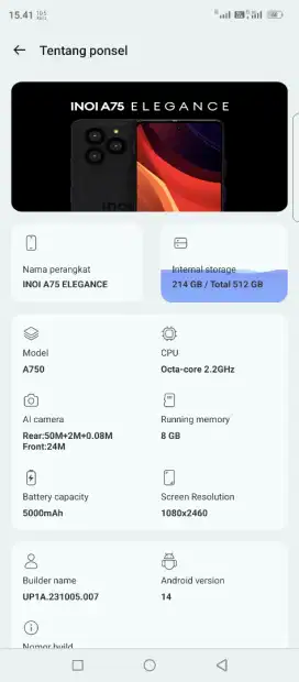 INOI A75 ELEGANCE 8/512