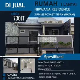 Rumah Cantik Di NIRWANA RESIDENCE @Summercoast Tiban (Batam)